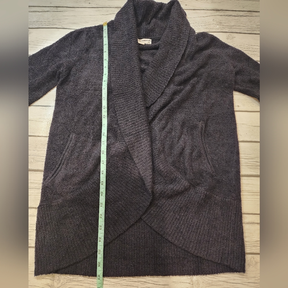 NWT Barefoot Dreams Cozychic Lite Circle Cardi Cardigan in Black Size Small Luxi - Picture 6 of 13